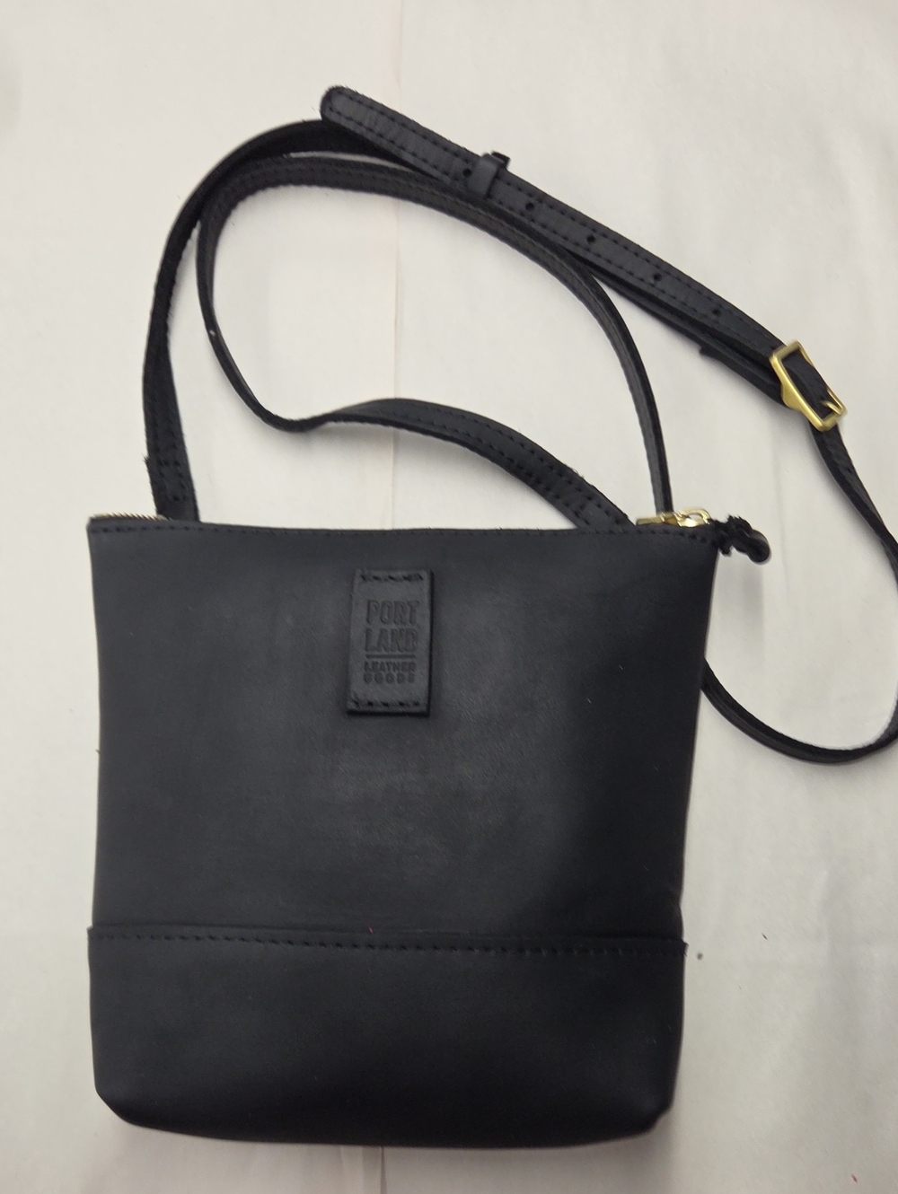 Portland Leather Black Festival Crossbody Bag